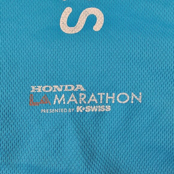 K Swiss Honda LA Marathon LA Road Runners Mens XL Blue Dri-Fit Shirt Athletic - Picture 4 of 9